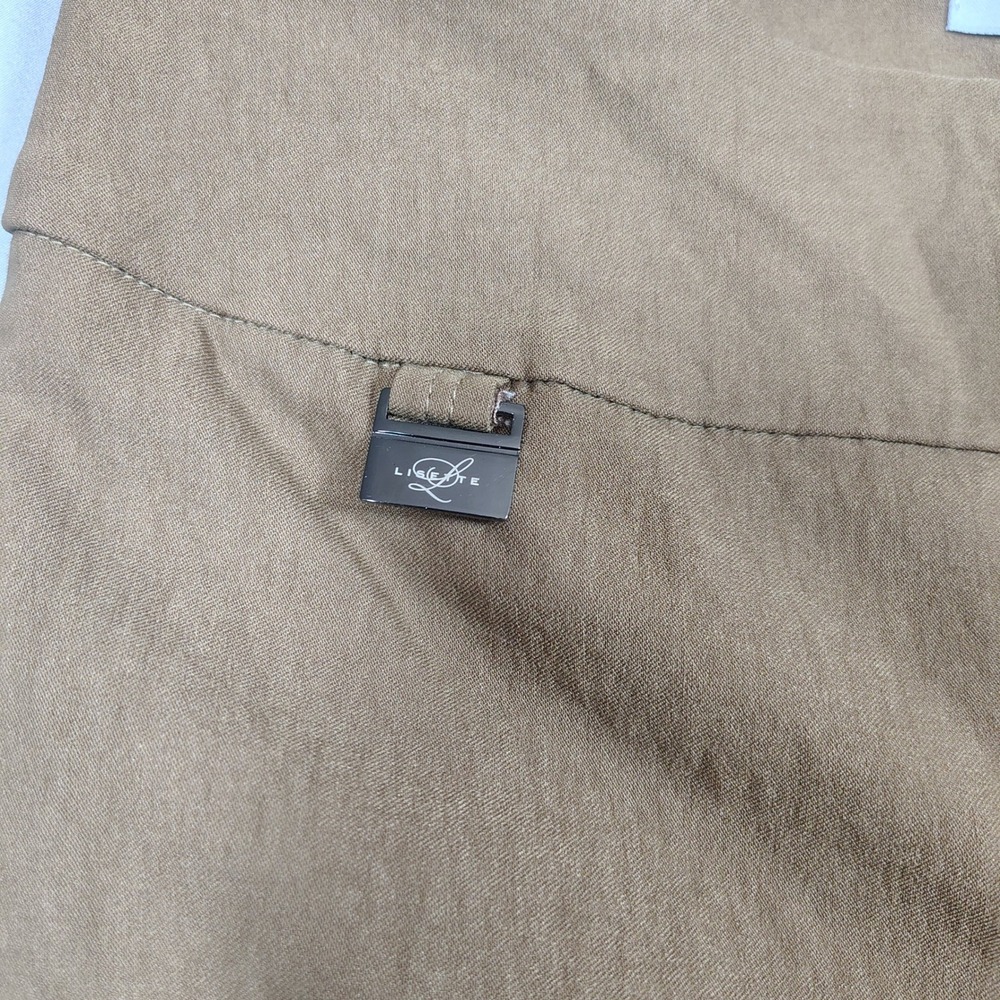 Lisette L Montreal Pants Women 2 Brown Slim Fit Pull On Solid Rayon Blend 805 - Picture 4 of 8